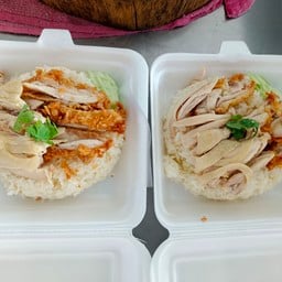 ข้าวมันไก่ผสมต้ม+ทอด