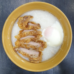 โจ๊กหมูทอด ไข่ลวก