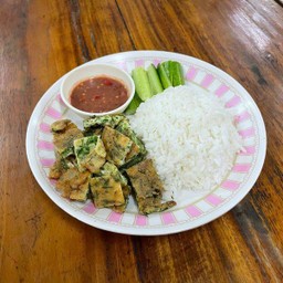 ชุดน้ำพริกชะอม ข้าวสวย