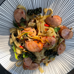 สปาเก็ตตี้ขี้เมาไส้กรอก