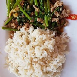 ผักบุ้งหมูสับ