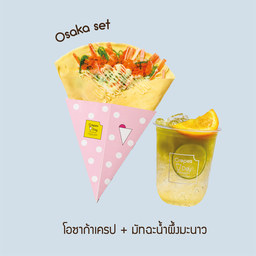 B4 โอซาก้าเครป +มัทฉะน้ำผึ้งมะนาว