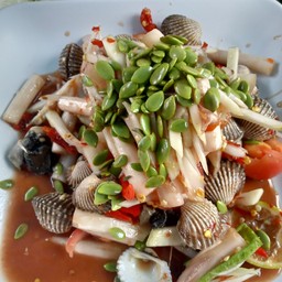 ตำไหลบัวหอยแครง