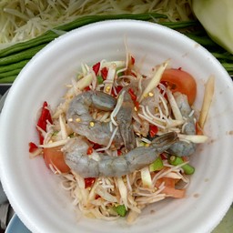 ตำปลาร้ากุ้งสด