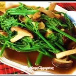 ผัดยอดมะระเห็ดหอม
