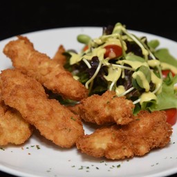 สลัดไก่กรอบซอสมะนาว