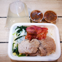 ข้าวหน้าหมู + เบคอน