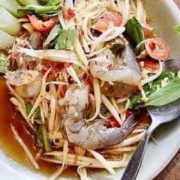 ตำกุ้งสด