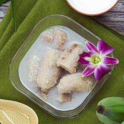 กล้วยบวดชีมะพร้าวอ่อน (กล้วยห่าม)