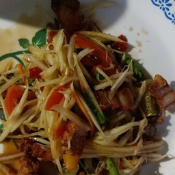 ตำปลาร้าหมูกรอบ