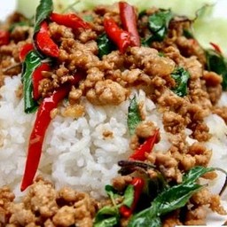 ข้าวผัดกะเพรา(ราดข้าว)