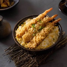 เอบิ คัตสึด้ง ข้าวหน้ากุ้งทอดทอดญี่ปุ่นราดไข่ Ebi Katsu don