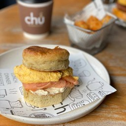 Biscuit Sandwich Smoked Salmon  & Whipped Cream cheese