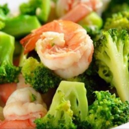 บล๊อคโคลี่ผัดกุ้งสด