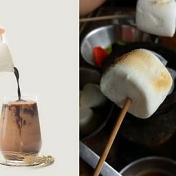โอวัลตินเย็นผสมโกโก้และมอลล์ +มาชเมลโล่ย่าง