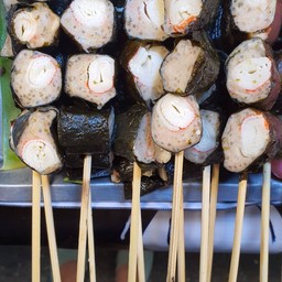 ปูอัดห่อสาหร่ายทอด