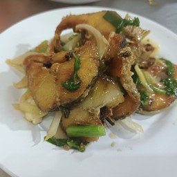 ปลาช่อนผัดคื่นช่าย