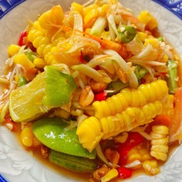 ตำข้าวโพดกุ้งสุก