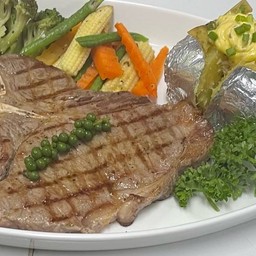 [อร่อยซ่ากับโค้ก] สเต็กเนื้อทีโบน +  โค้ก ออริจินัล (กระป๋อง)