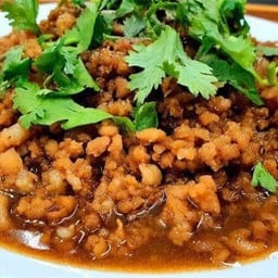 หมูสับผัดหวานราดข้าว