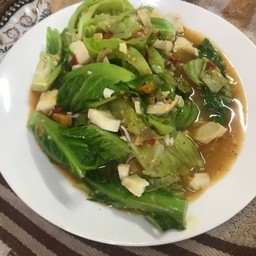 ผัด แขนง ปลาเค็ม