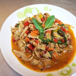 เนื้อหอยลายผัดพริกเผา