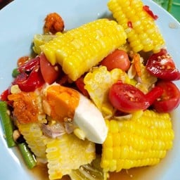 ตำข้าวโพดไข่เค็ม