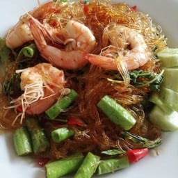 กะเพราวุ้นเส้นกุ้ง