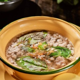 แกงจืดหมูสับใบกะเพรา