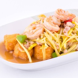 เต้าหู้ไข่ราดกุ่ยฉ่ายขาว