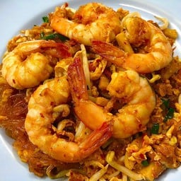 ผัดไทวุ้นเส้นกุ้งสด