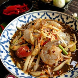 ตำกุ้งสด