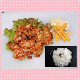 ข้าวหน้าหมูเทริ+ซุป