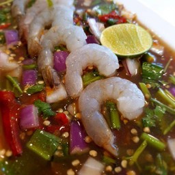 ยำนัวกุ้งสด