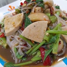 ตำเส้นเล็กใส่หมูยอ