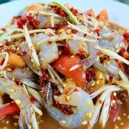 ตำกุ้งสด