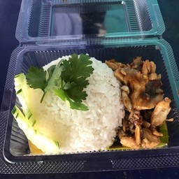 ข้าวไก่กระเทียม