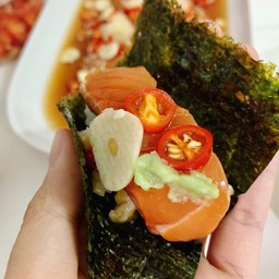 Set แซลมอนดองซอสญี่ปุ่น ไซส์ใหญ่