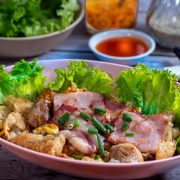 คั่วแห้งไก่ แฮม เบคอน