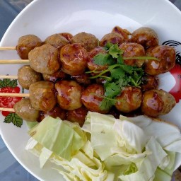 ลูกชิ้นปิ้ง ไม้ละ 5 บาท เจ้าเก่าบางโฉลง