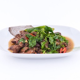 เป็ดผัดกะเพรากรอบ