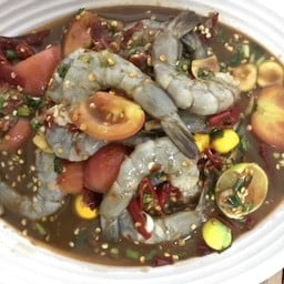 ตำกุ้งสด