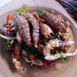 กะเพรากั้ง+ปู(กับข้าว)