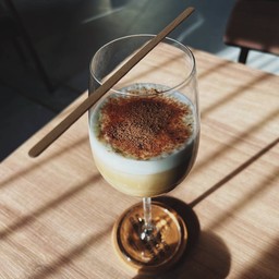 Cappuccino with Okinawa brown cane sugar