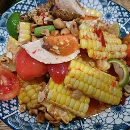 ตำข้าาวโพด ใข่เค็ม