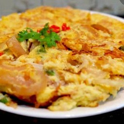 ไข่เจียวแหนมพริกสด