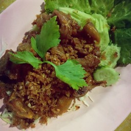 ไส้ตัน+หมูทอดกระเทียม