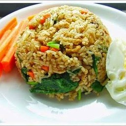 ข้าวคลุกพระเพราหมูสับ
