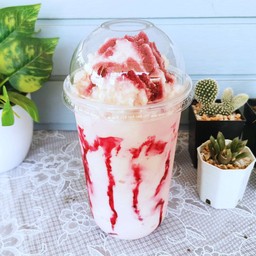 นมหมีปั่นบลูเบอร์รี่ชีสเค้ก