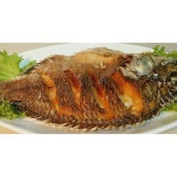 ปลานิลทอด..พร้อมน้ำจิ้มแจ่ว